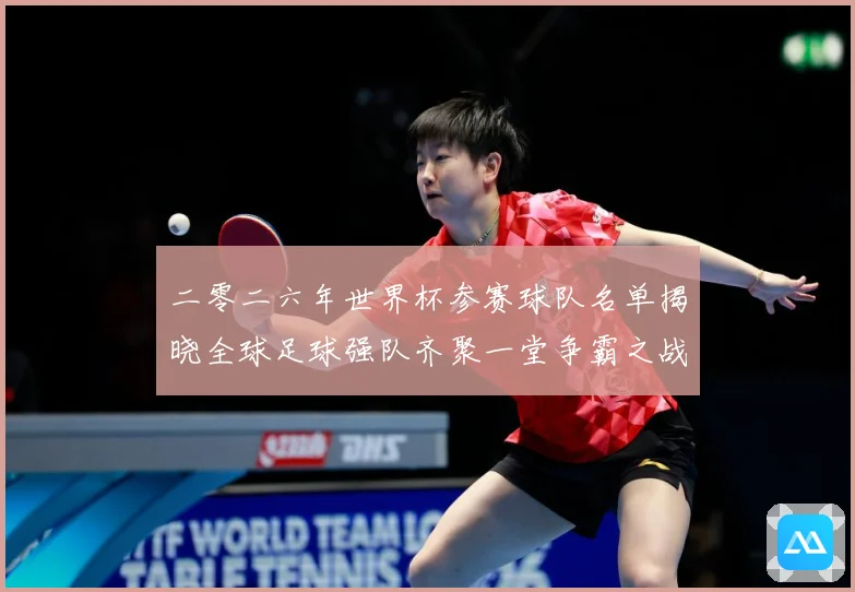 二零二六年世界杯参赛球队名单揭晓全球足球强队齐聚一堂争霸之战数据研判